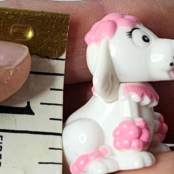 Vintage Toy Poodle Pink And White - Picture 3 of 4